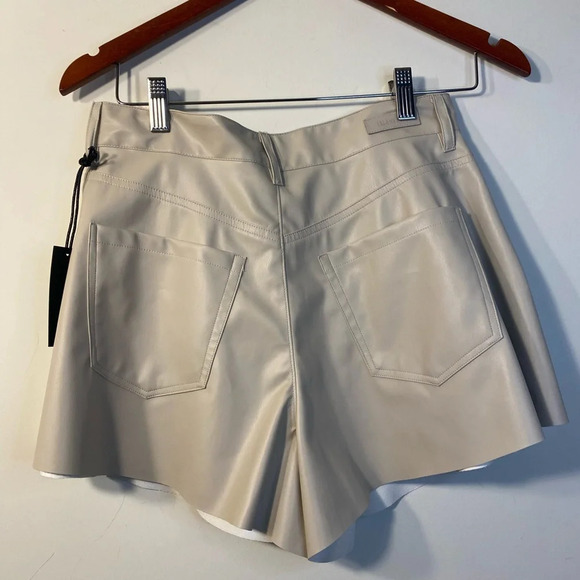 NWT BLANK NYC | VEGAN LEATHER FLUTTER SHORTS | CLEAR CUT - Picture 8 of 11